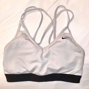 Nike White Cross back Sports Bra